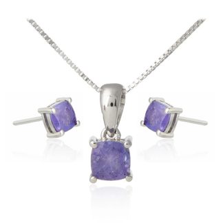 Komplet biżuteri z tanzanitem