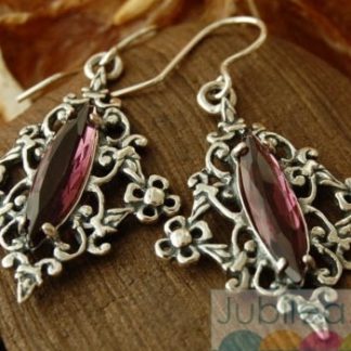 LIZ - srebrne kolczyki z ametsytem