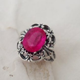 Birmański Różowy Szafir 6.90ct w Srebrnej Oprawie