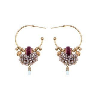 Niesamowite kolczyki ayala bar bordowe z kolekcji - la reina roja