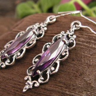 LONDRA - srebrne kolczyki z ametystem