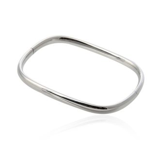 Capri - oryginalna bransoletka srebrna bangle - prostokątna