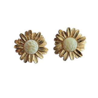 Kolczyki srebrne pozłacane z bursztynem- złote promienie lata