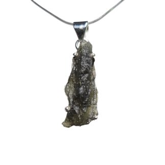 Zawieszka srebrna  z rzadkim mołdawitem