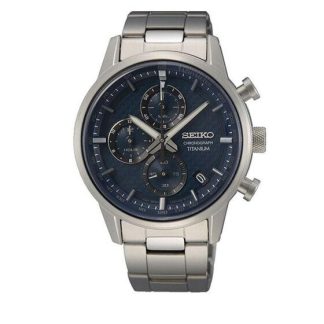 Zegarek Męski Seiko Titanium Chronograph SSB387P1 (41 mm)