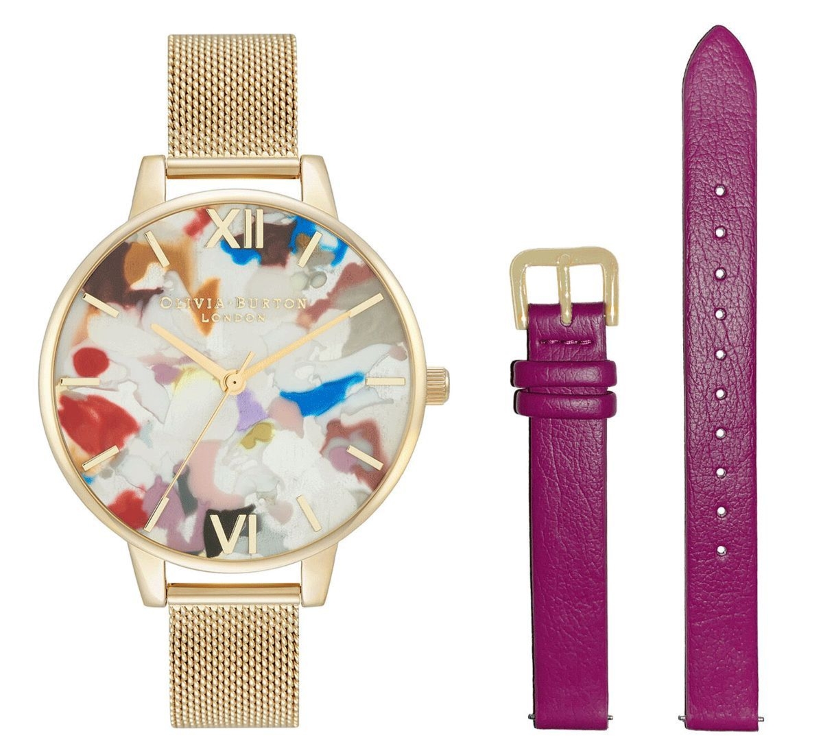 Olivia Burton OBGSET153 zegarek damski złoty 34 mm