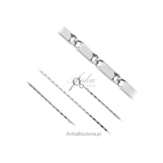 łańcuszek srebrny rodowany 45 cm 50 cm  55 cm 60 cm i 70 cm snail