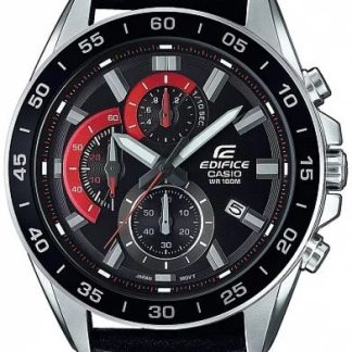 Męski Zegarek Casio Edifice EFV-550L-1AVUEF – Sportowa Elegancja na Skórzanym Pasku