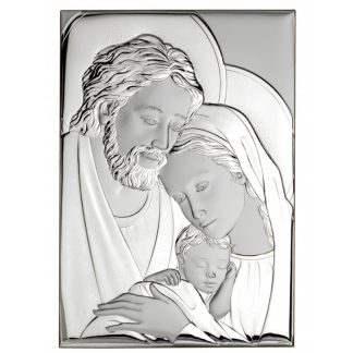 Obrazek srebrny święta rodzina 15*21 cm