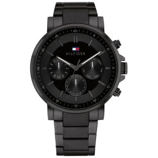 Męski Zegarek Tommy Hilfiger Jameson 1791795 – Monochromatyczny Czarny Chronograf