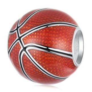 Srebrny charms PIŁKA DO KOSZYKÓWKI beads srebro 925 koralik
