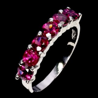 925 Pierścionek r 16 delikatny elegancki srebrny naturalne granaty rodolity
