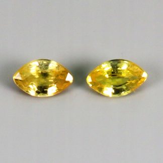 Szafiry żółte kamienie naturalne 0.45 ct 2 sztuki