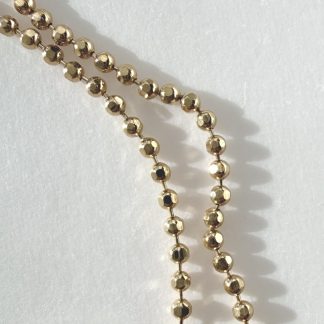 Srebrny pozłacany naszyjnik choker kulka DELIKATNOŚĆ