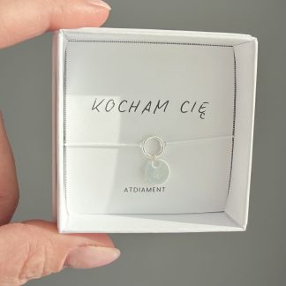 Bransoletka na sznurku personalizowana TWOJA LITERKA biały